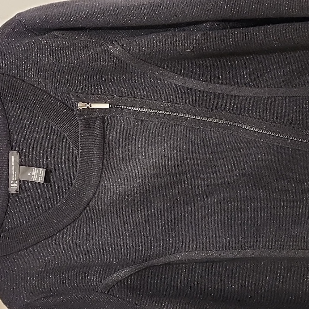 INC black moto style sweater - Picture 4 of 5